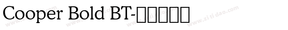 Cooper Bold BT字体转换